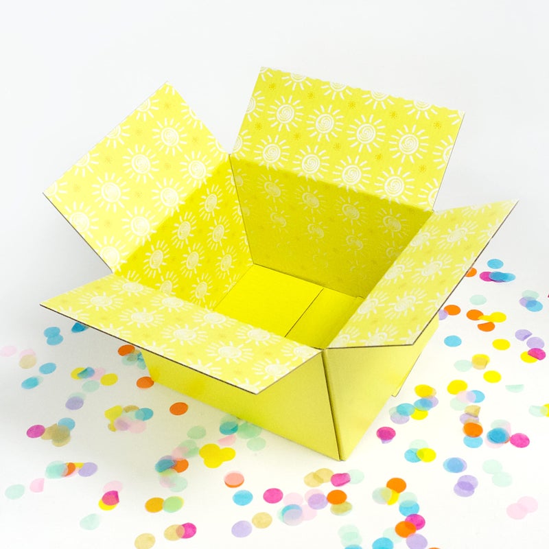 Great Papers! GiftIn Corrugated Shipping Box, Sunshine Design, Care Package, for Gifts, Small Business, Weddings, and Classroom, 2 Pack (2022025) - Image 3