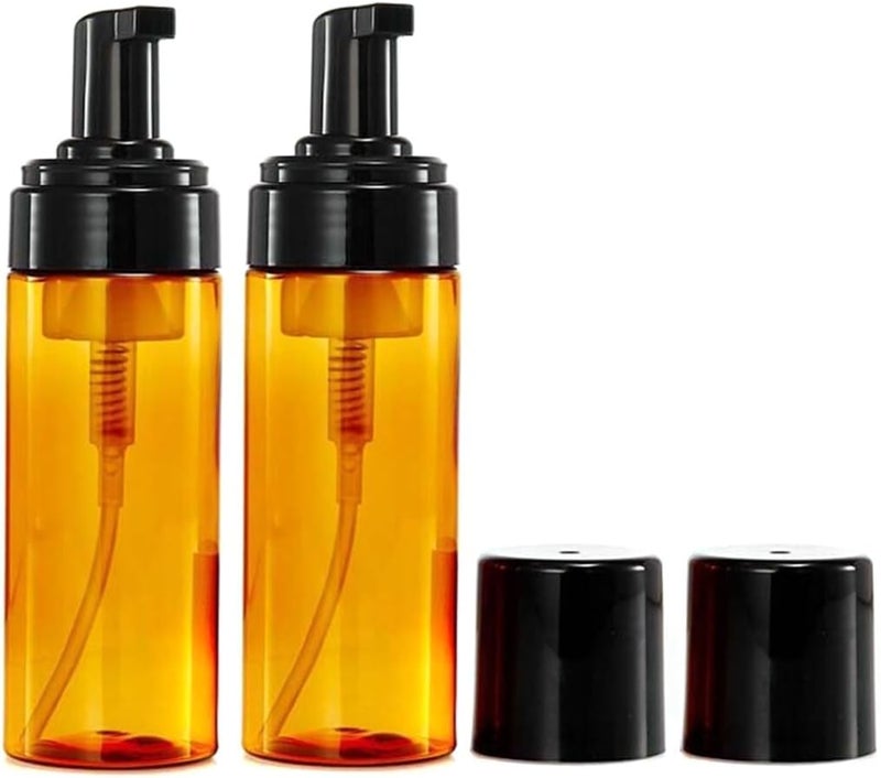 2 Pcs 100ml 3.3oz Empty Foam Pump Bottle Foaming Soap Pump Dispensers Travel Soap Bottle Travel Foaming Dispensers Plastic Foam Dispenser Bottle Cosmetic Container for Hand Soap Shampoo Body Wash