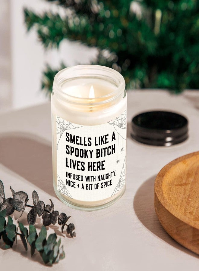 GoMelley Funny Spooky Gifts for Women, Witchy Horror Halloween Decorations Candle Soy Wax, Horror House Warming Gifts for New Apartment/Home, Spooky Gothic Gift with Spider Web, 7oz - Image 3