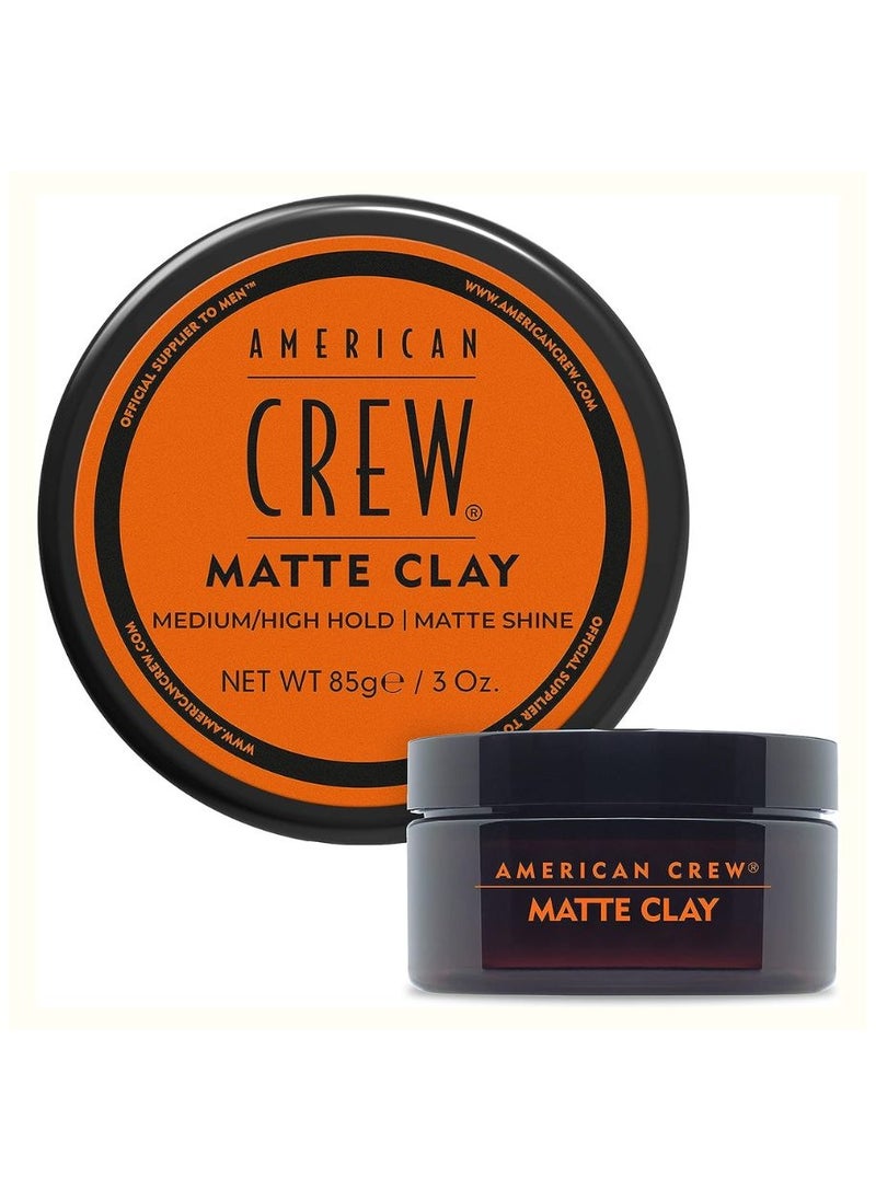 AMERICAN CREW Matte Clay, 85 gm, Texturizing Formula, Medium Hold, Silky Matte Finish, Short to Medium Hair  - Image 1