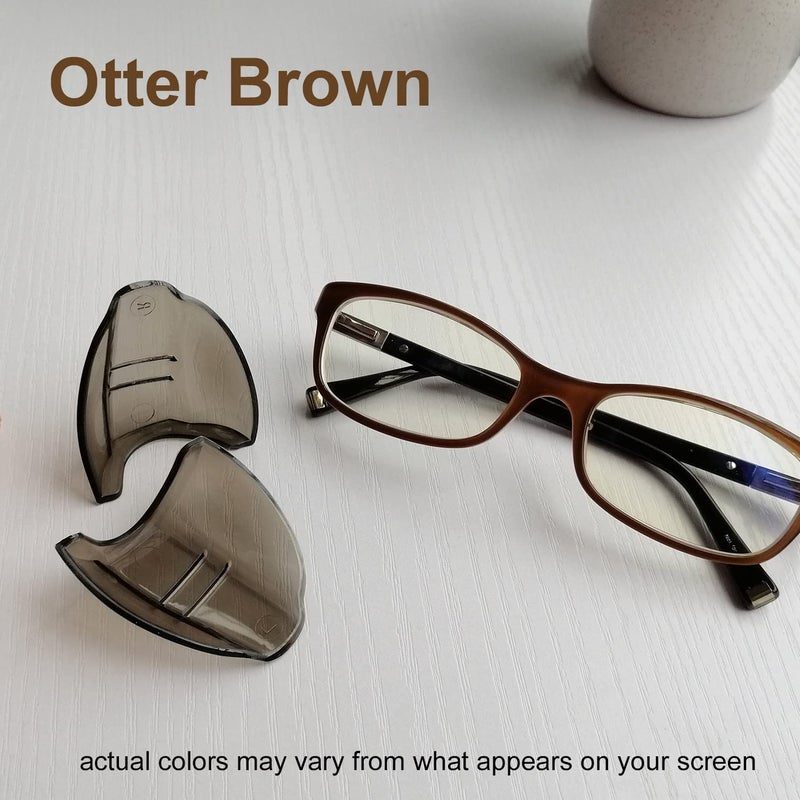 WAHAH 5 Pairs 5 Colors Side Shields for Eyeglasses - Safety Protection Side Shields for Glasses (Transparent, Bronze, Blue, Red, Green) - Image 5