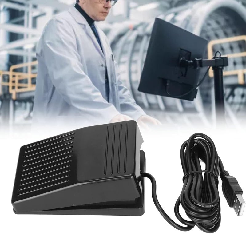 مقاوم للرمل والغبار دواسة قدم USB من aqxreight، دواسة قدم كهروضوئية متعددة الوظائف أحادية القدم مع كابل بطول 2 متر، جهاز واجهة الكمبيوتر، مفتاح USB أحادي، دواسة USB أحادية، مفتاح USB أحادي - Image 4