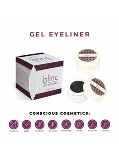 blinc Blinc Gel Eyeliner, Eye liner enriched with Vitamin E, Highly-Pigmented, Long-Wearing, Quick-Drying, Water-Proof, Clean, Vegan and Cruelty-Free, Black, 4.3g / 0.15 Oz.  - Image 2