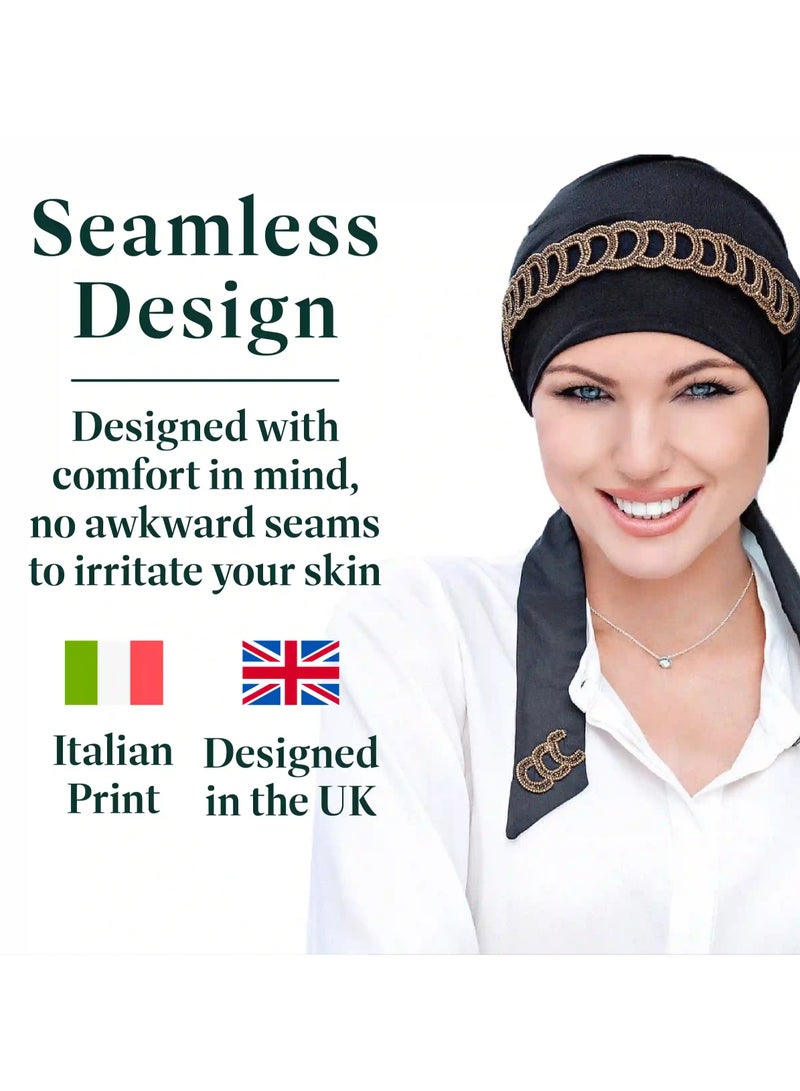 Rung Yanna Black Golden Diadem -  Luxury Bamboo Headwear for Women - Image 5