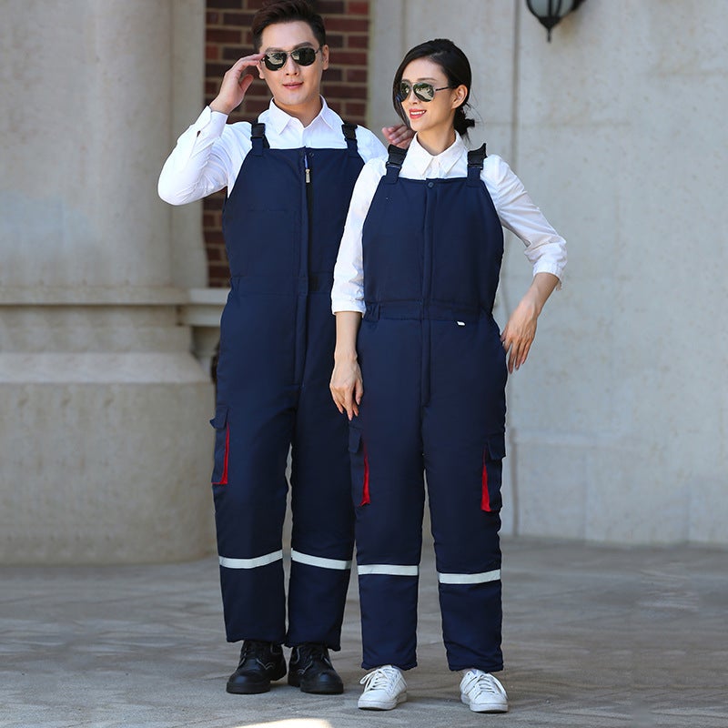 New Thick Canvas Strap Cotton Pants Manufacturers Overalls Plus Reflective Strip Crew Labor Protection Clothing - Image 4