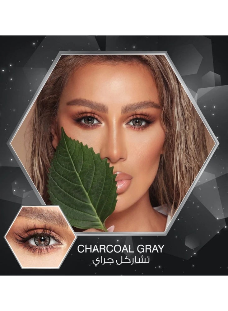 Amara Women 10 Daily Color Contact Lenses Charcoal Gray - Image 1