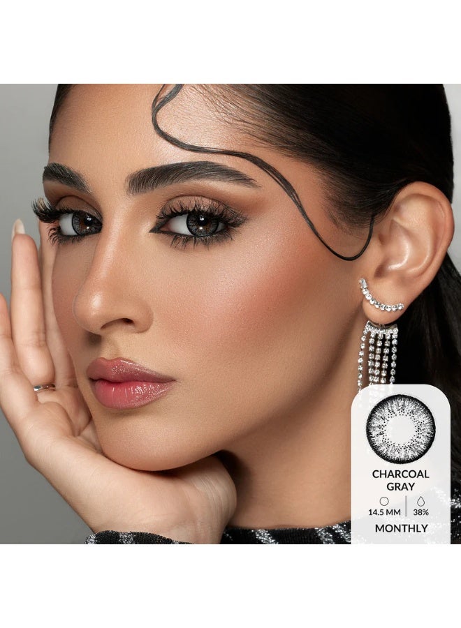 Amara Women 10 Daily Color Contact Lenses Charcoal Gray - Image 2