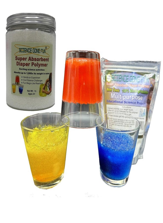 Science Gone Fun Amazing Vanishing Water Trick - Super Absorbent Polymer Powder (1 Pound jar) - Image 4