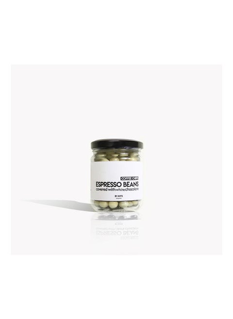 Espresso Beans Covered With White Chocolate- 125 grams
