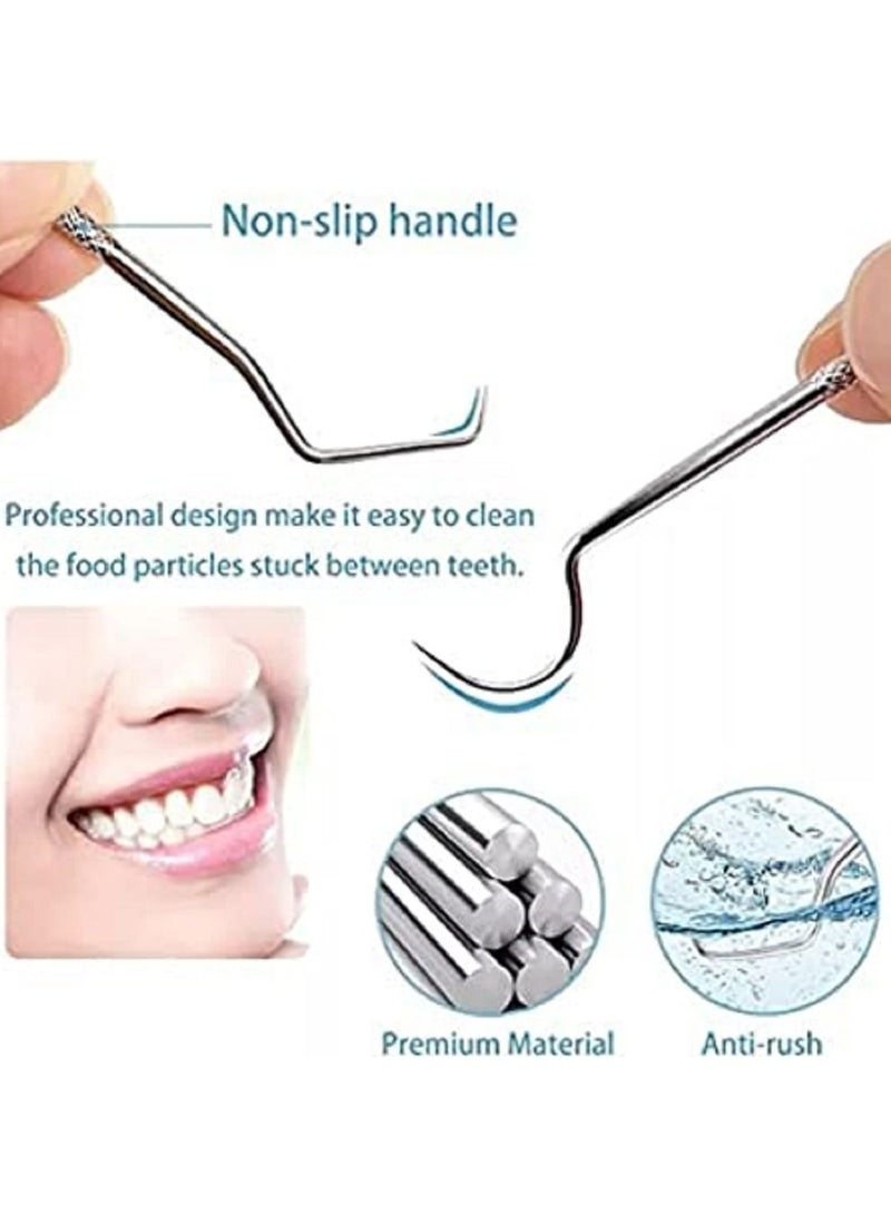 Stainless Steel Toothpick Set Tooth Flossing Reusable Toothpicks Portable Toothpick Floss Teeth Cleaner Oral Cleaning