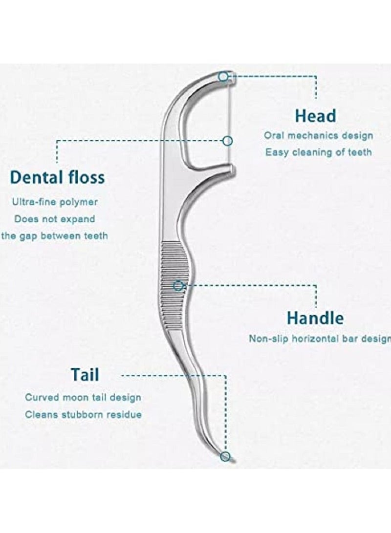 Stainless Steel Toothpick Set Tooth Flossing Reusable Toothpicks Portable Toothpick Floss Teeth Cleaner Oral Cleaning