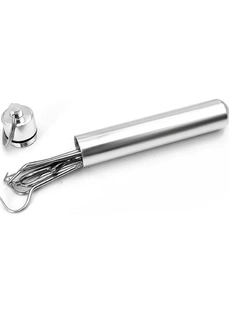Stainless Steel Toothpick Set Tooth Flossing Reusable Toothpicks Portable Toothpick Floss Teeth Cleaner Oral Cleaning