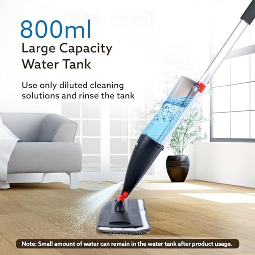 AGARO Delite Spray Mop for Dry and Wet Floor Cleaning with Washable Microfiber Pad - with 800ml Refillable Bottle for Wooden Floor, Hardwood, Marble, Laminate, Ceramic Tiles, and for Dust Cleaning - Image 4
