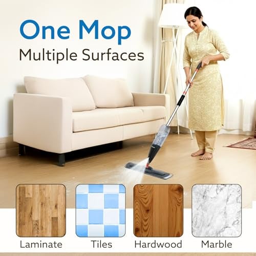 AGARO Delite Spray Mop for Dry and Wet Floor Cleaning with Washable Microfiber Pad - with 800ml Refillable Bottle for Wooden Floor, Hardwood, Marble, Laminate, Ceramic Tiles, and for Dust Cleaning - Image 3