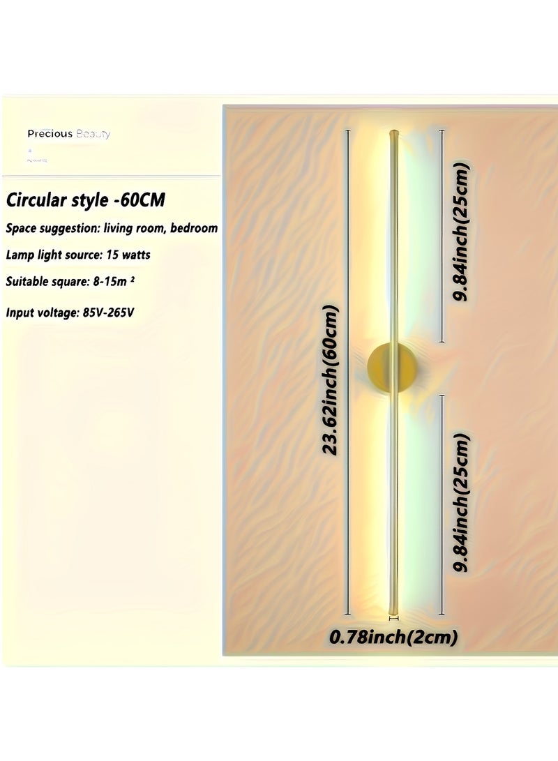 ارواق مصباح جداري LED عصري قطعتين بتصميم شريطي طويل خطي بسيط للديكور لغرف النوم والمعيشة والممرات والشرفات - Image 3