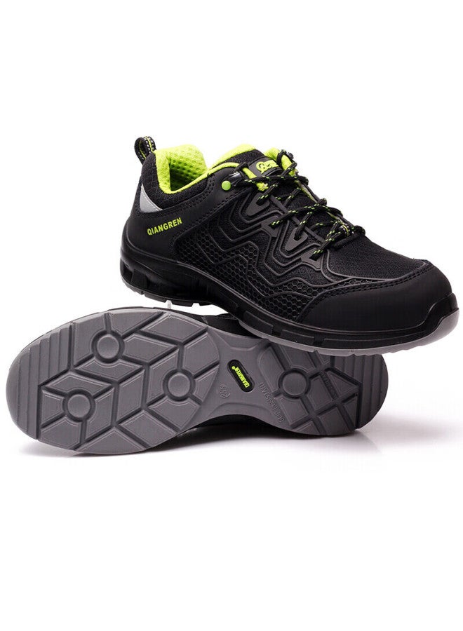 Strongman أحذية أمان مضادة للكسر ومضادة للاختراق مع شهادة لا للرجال والنساء أحذية عمل قابلة للتنفس Hy1651 سوداء مقاس 41 - Image 1