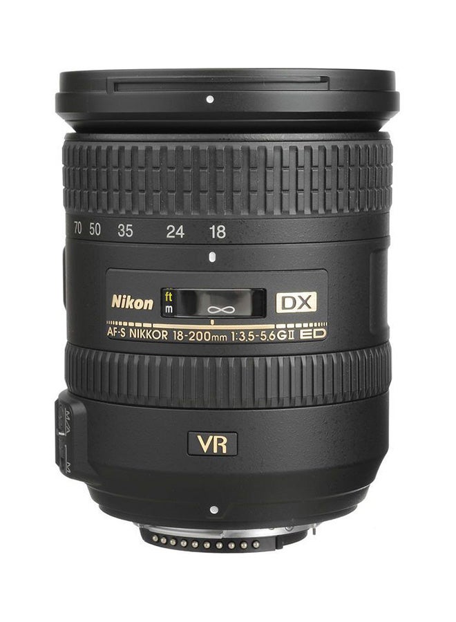 نيكون عدسة نيكور AF-S DX ED VR II بتركيز بؤري بين 18 و200 مم وفتحة بين 3.5 و5.6 لكاميرات DSLR من نيكون أسود - Image 2