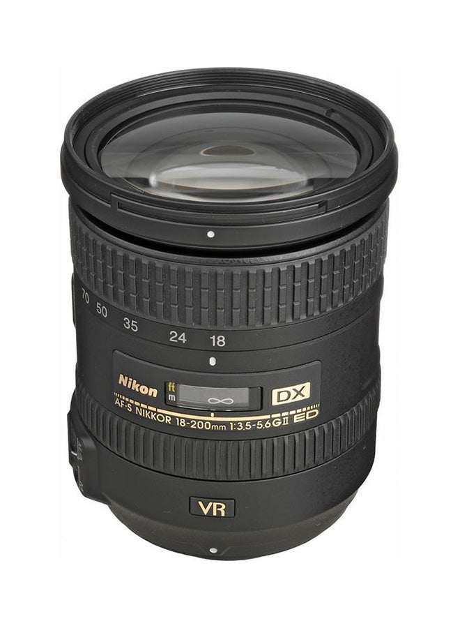 نيكون عدسة نيكور AF-S DX ED VR II بتركيز بؤري بين 18 و200 مم وفتحة بين 3.5 و5.6 لكاميرات DSLR من نيكون أسود - Image 1