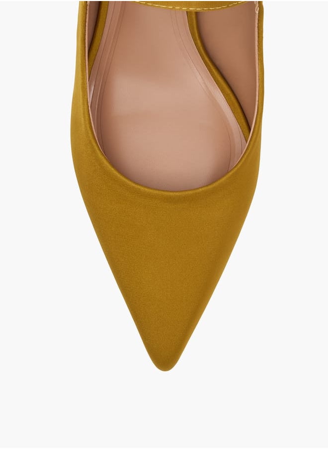 Celeste - Women's Solid Pointed Toe Slip-On Shoes with Stiletto Heels - Image 1