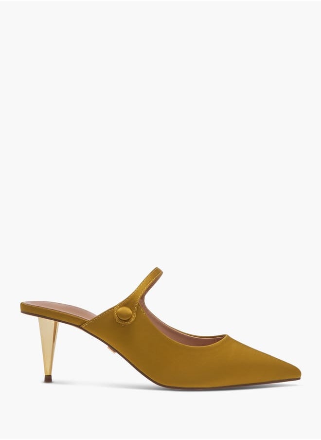 Celeste - Women's Solid Pointed Toe Slip-On Shoes with Stiletto Heels - Image 1