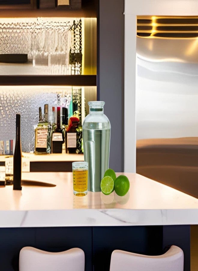 أوجي كوب قياس أوجي للمشروبات الصغيرة مع خطوط قياس، 90 مل / 3 أونصة - مستلزمات البار، مكيال للبار، كوب قياس للمشروبات الصغيرة مع أونصات ومليلترات - Image 3