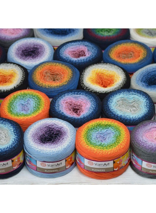 Yarn art Yarnart Flowers Yarn 55% Cotton 45% Acrylic 250Gr 1094Yds Multicolor Cotton Yarn Rainbow Crochet Yarn Spring Summer 2 Sport Yarn (290) - Image 5