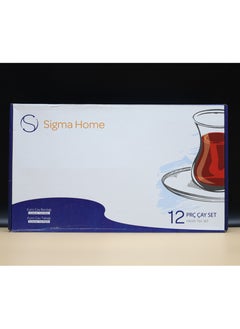 SIGMA Glass Six-Piece Glass Cup Saucer Set  - Image 2