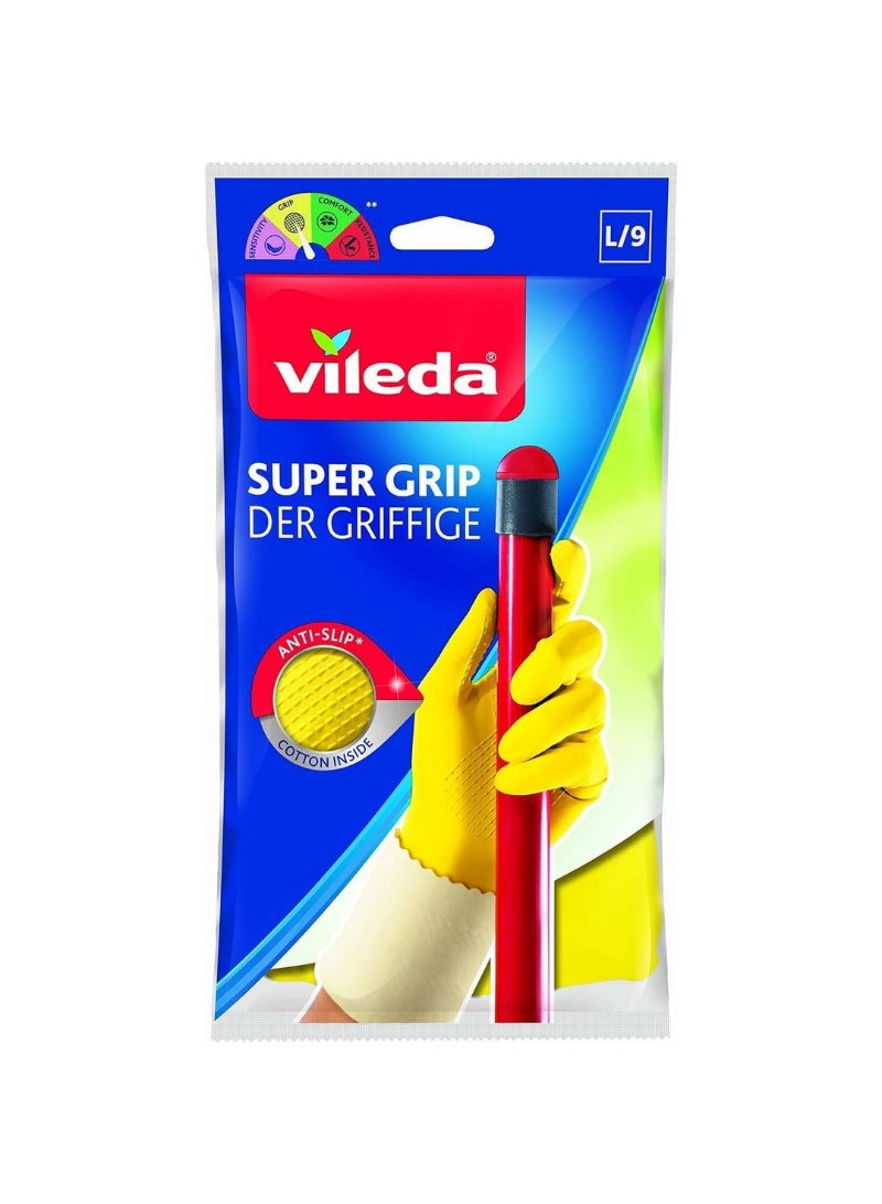 Vileda قفازات فيليدا سوبر جريب - كبير Vlpc72410