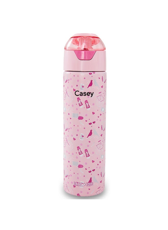 Eazy Kids Personalized - Insulated Stainless Steel Water Bottle w/Spray, Life 640ml - Pink - Image 1