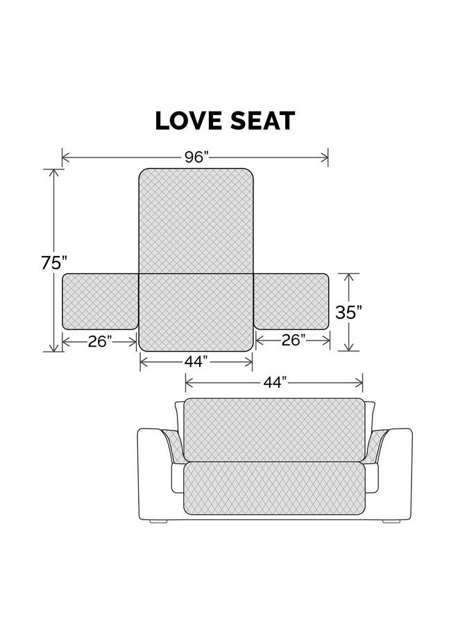 Furhaven - Furhaven Water-Resistant & Reversible Loveseat Cover Protector for Dogs, Cats, & Children - Two-Tone Pinsonic Quilted Living Room Furniture Cover - Espresso/Clay, Loveseat - Image 1