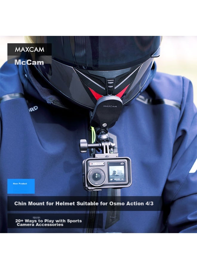 Maxcam/maisikamu, Suitable For Dji Osmo Action 5/4/3 Action Cameras, Motorcycle Helmet Chin Strap, Cycling Mount Accessory - Image 1
