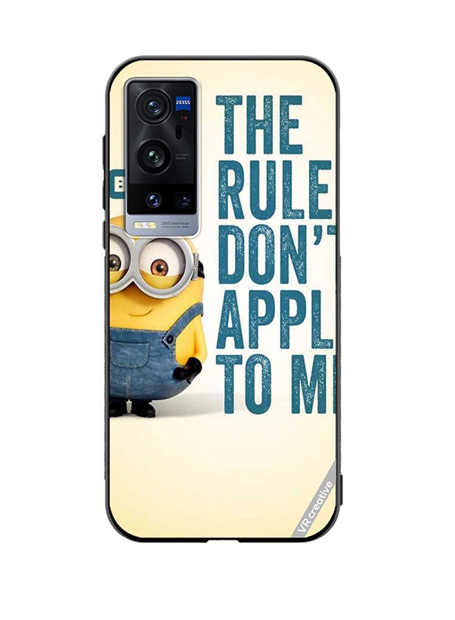 VR CREATIVE Protective Case Cover For Vivo X60 Pro Plus The Rules Dont Apply For Me Design Multicolour - Image 1