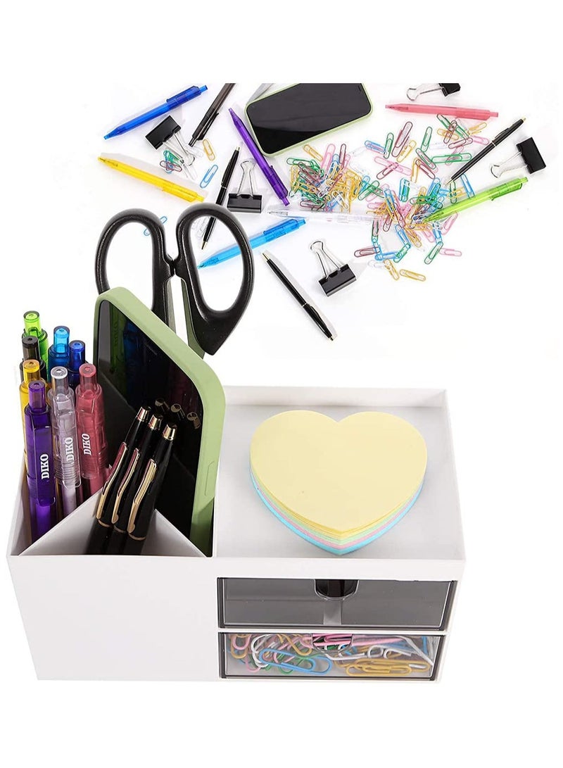 Multi-Functional Desk Organizer and Pen Holder for Office Storage Stylish White Desktop Accessories - Image 4