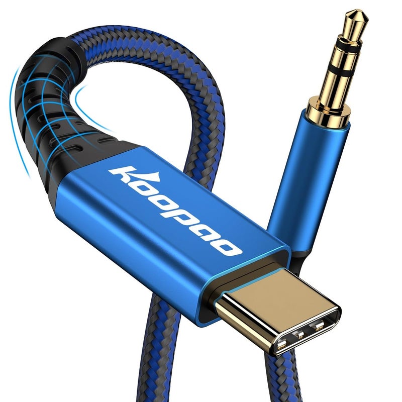 KOOPAO USB C to 3.5mm Audio Aux Jack Cable, Type C to 3.5mm Headphone Stereo Cord Car Compatible with iPhone 15 16Pro Max, Galaxy S24 S23 S22 S21, iPad Pro, Pixel 4 5XL -6.6Ft - Image 1