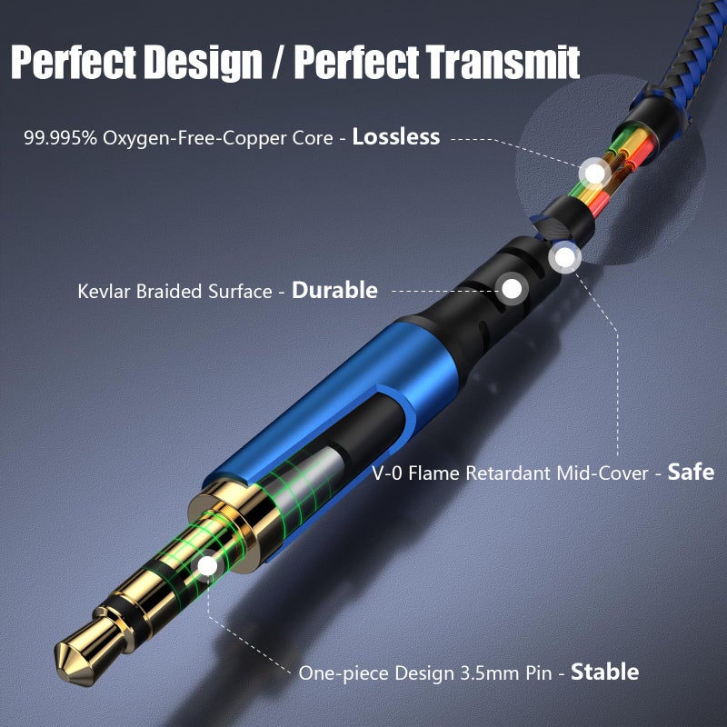 KOOPAO USB C to 3.5mm Audio Aux Jack Cable, Type C to 3.5mm Headphone Stereo Cord Car Compatible with iPhone 15 16Pro Max, Galaxy S24 S23 S22 S21, iPad Pro, Pixel 4 5XL -6.6Ft - Image 4