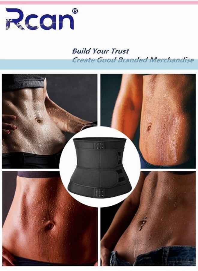 Rcan Waist Trainer Belt for Women Men Adjustable Slimming Body Shapewear Helps Abdominal Aerobic Exercise Breathable Tummy Band Sports Girdles  - Image 3