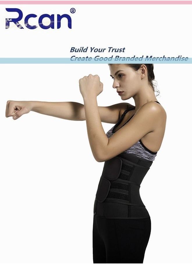 Rcan Waist Trainer Belt for Women Men Adjustable Slimming Body Shapewear Helps Abdominal Aerobic Exercise Breathable Tummy Band Sports Girdles  - Image 2