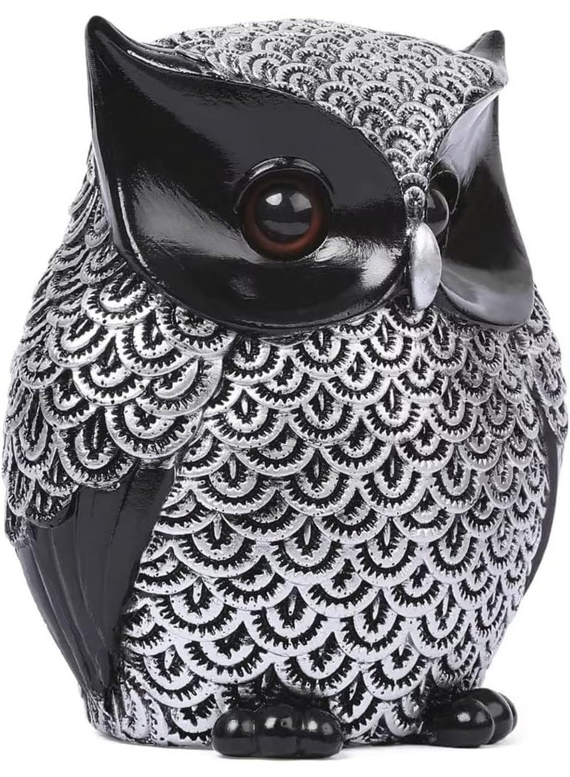 Owl Statue Home Decor Accents Small Decor Items for Shelf Owl Figurines Home Decorations for Living Room Office Bedroom, Gifts for Owl Lover (Silver) - Image 5