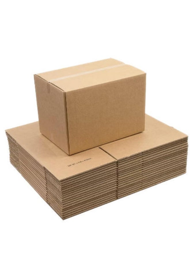 ١٠ عبوات، مقاس ٢٧×١٨×١٤ سم، صندوق شحن كرتوني بني اللون، صندوق شحن للأغراض الصغيرة