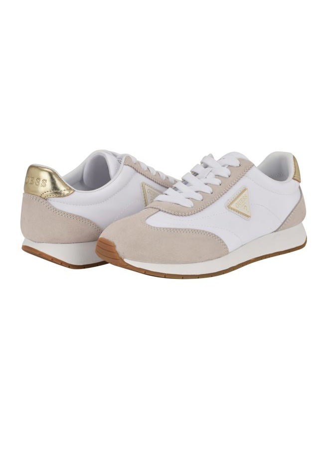 GUESS Women's Joggin Sneaker, White/Beige 140, 39 EU - Image 3