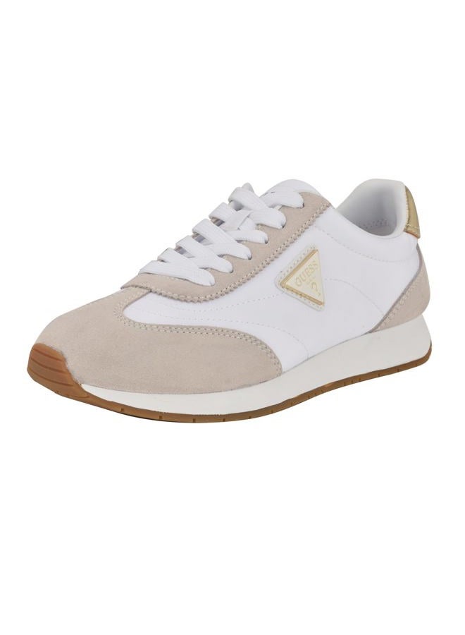 GUESS Women's Joggin Sneaker, White/Beige 140, 39 EU - Image 1