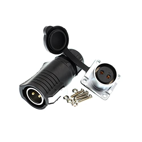 DRRI LP20 Outdoor Waterproof Connector 2 Pin Power Industrial Circular Connector for RV Solar PortSolar Panels - Image 1