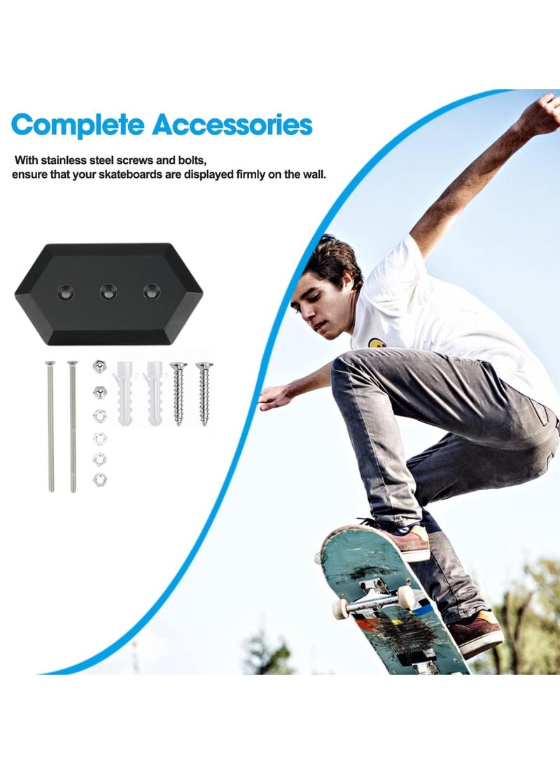 Generic Skateboard Wall Mount, 2 Pack Skateboard Wall Hanger Upgraded Acrylic HoverMount Skateboard Mount Rack Holder for Skateboard Deck Display Decoration & Storage Clear  - Image 5