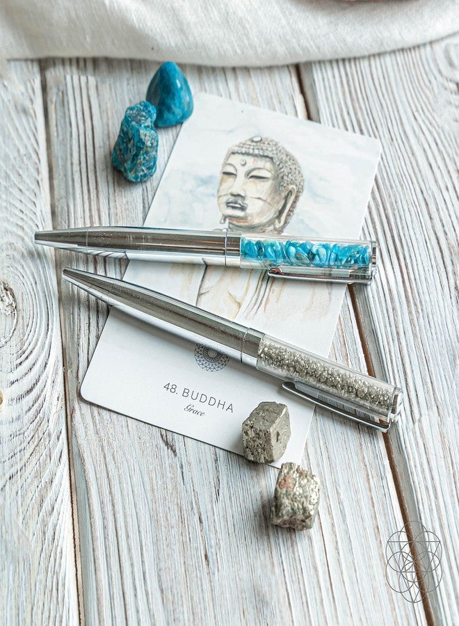 Conscious Items - Endless Possibilities Pen Set - Pyrite and Apatite Crystal Pen Set with Crystals - Fancy Pens for Women and Men - Unique Gifts for Girls - Image 4