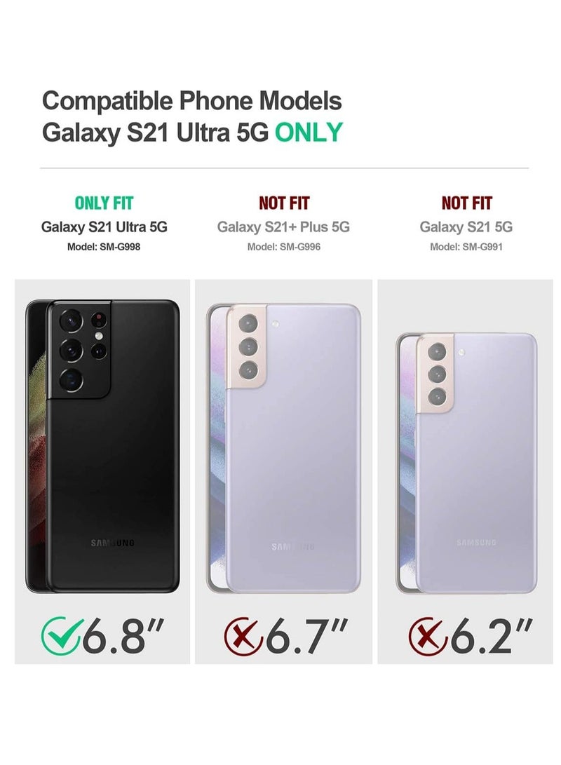 MIGOFAST Samsung Galaxy S21 Ultra Mag-safe Case Support Wireless Charging Galaxy S21 Ultra Magnetic Cover Soft TPU Shockproof Camera Lens Protective Case Rose Pink - Image 2