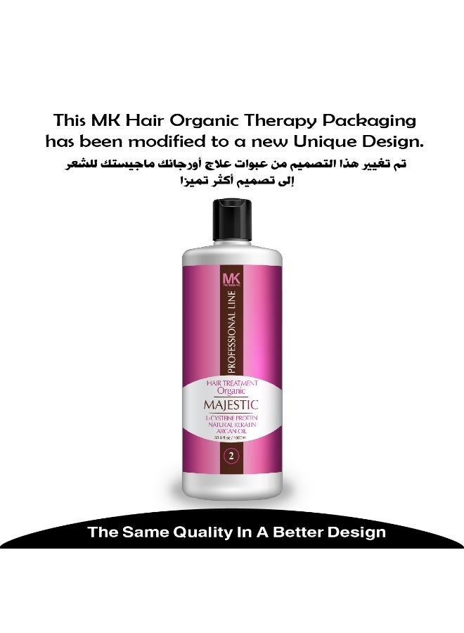 MAJESTIC MK PROFESSIONAL Organic Hair Straightening Therapy 1000ml - Image 2