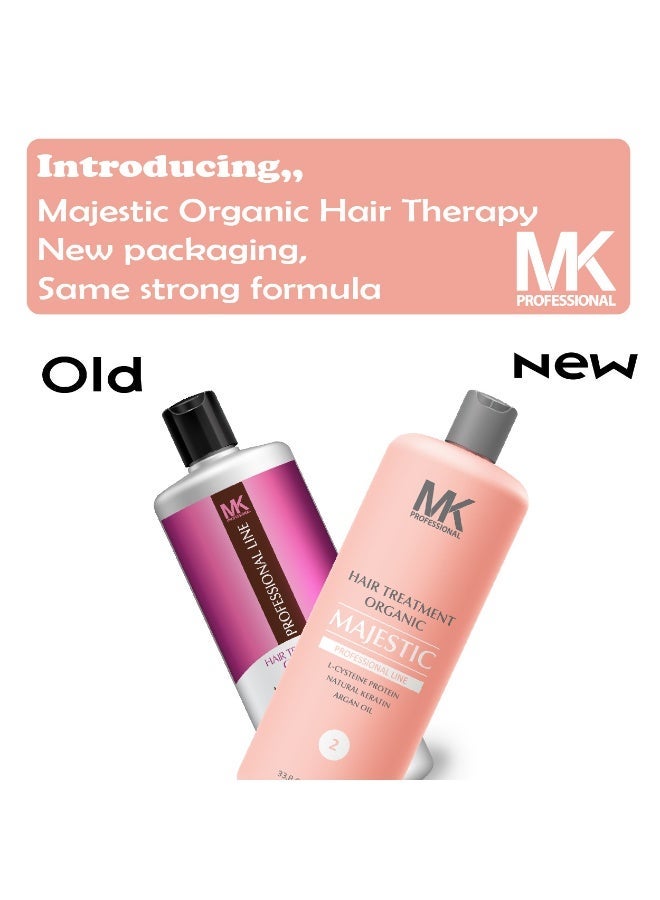 MAJESTIC MK PROFESSIONAL Organic Hair Straightening Therapy 1000ml - Image 3