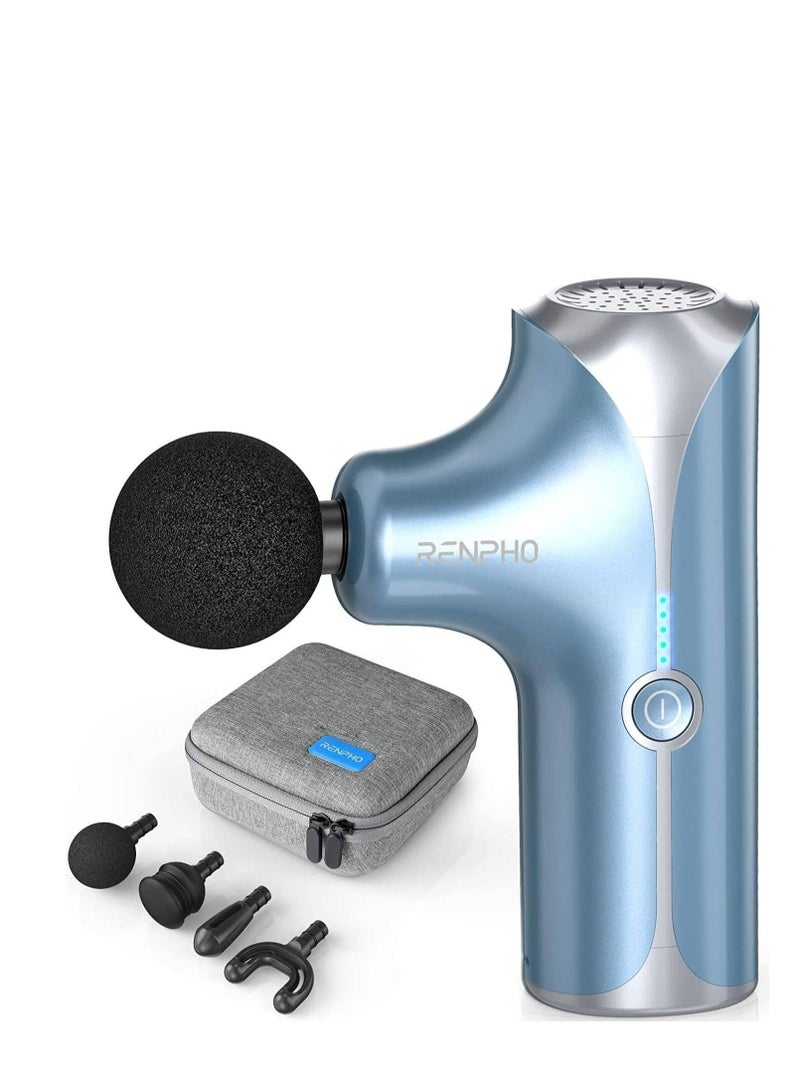 RENPHO Upgrade Mini Massage Gun with Heat, 2023 New Muscle Massage Gun Deep Tissue, Type-C Charging Portable Body Deep Tissue Massager Gun - Image 1