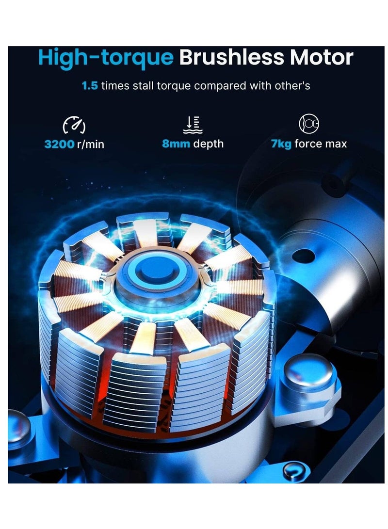 RENPHO Upgrade Mini Massage Gun with Heat, 2023 New Muscle Massage Gun Deep Tissue, Type-C Charging Portable Body Deep Tissue Massager Gun - Image 2