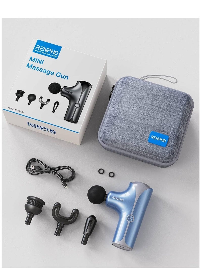 RENPHO Upgrade Mini Massage Gun with Heat, 2023 New Muscle Massage Gun Deep Tissue, Type-C Charging Portable Body Deep Tissue Massager Gun - Image 5